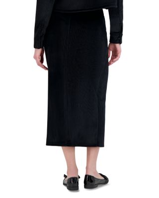 Rib Knit Velour Skirt 