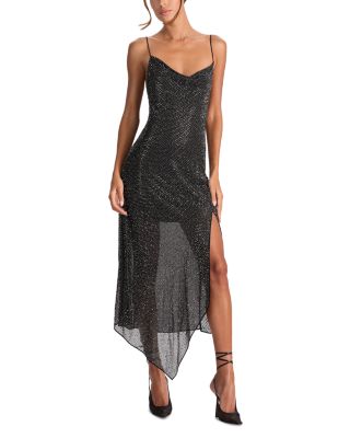 Harmony Embellished Draped Midi Dress