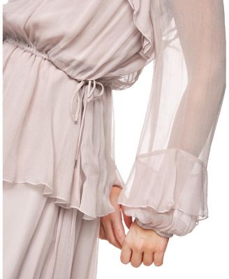 Floor-Length Flounce Dress