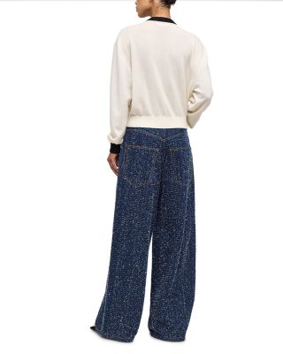 Solene High Rise Wide Leg Jeans in Dark Indigo