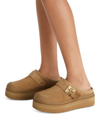 Women's Mellow Shearling Lined Platform Clogs