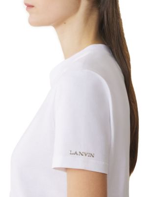  Cotton T-Shirt with Ribbon Detail