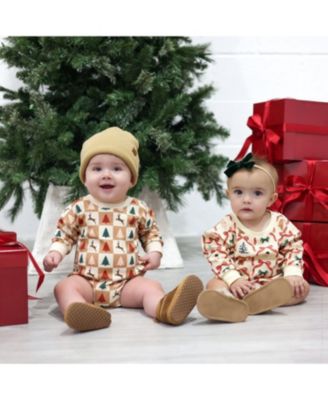 Girls' Christmas Cutie Long Sleeve Romper - Baby
