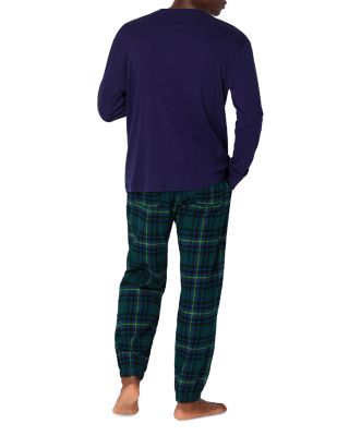Flannel Long Sleeve Henley & Jogger Pajama Set