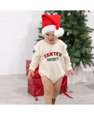 Boy's Santa's Favorite Christmas Long Sleeve Romper - Baby