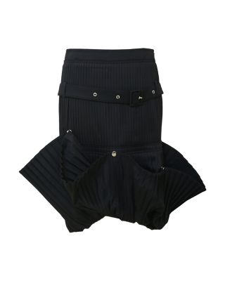 Pleated Overturn Skirt