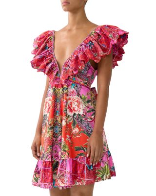 Frill Neck Mini Dress