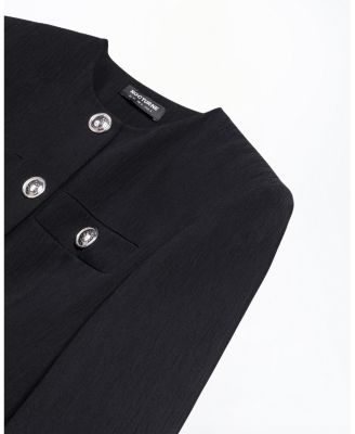 Padded Shoulder Mini Dress