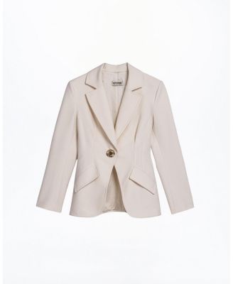 Gold Accent Padded Shoulder Jacket