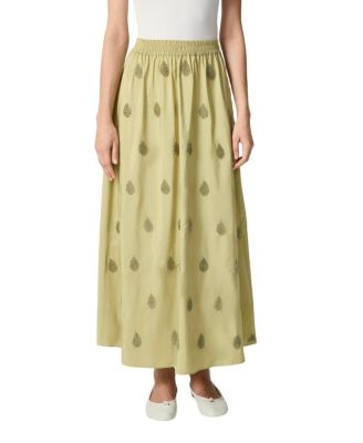  Beaded Embroidered Maxi Skirt