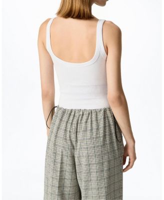  Plaid Wide-Leg Drawstring Pants