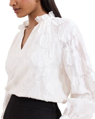 Amal Floral Textured Blouse