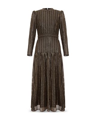 Gloria Sequin Stripe Midi Dress