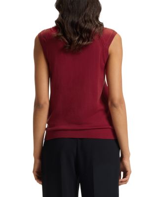 Fipini Wool-Blend Sleeveless Mock Neck Sweater