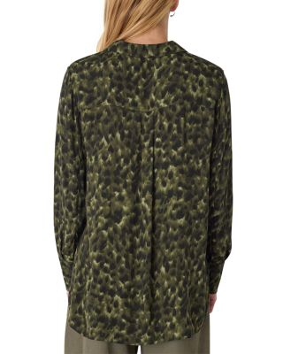 Animal Print Collared Shirt