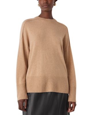 Cashmere Seam Detail Crew Knit Sweater