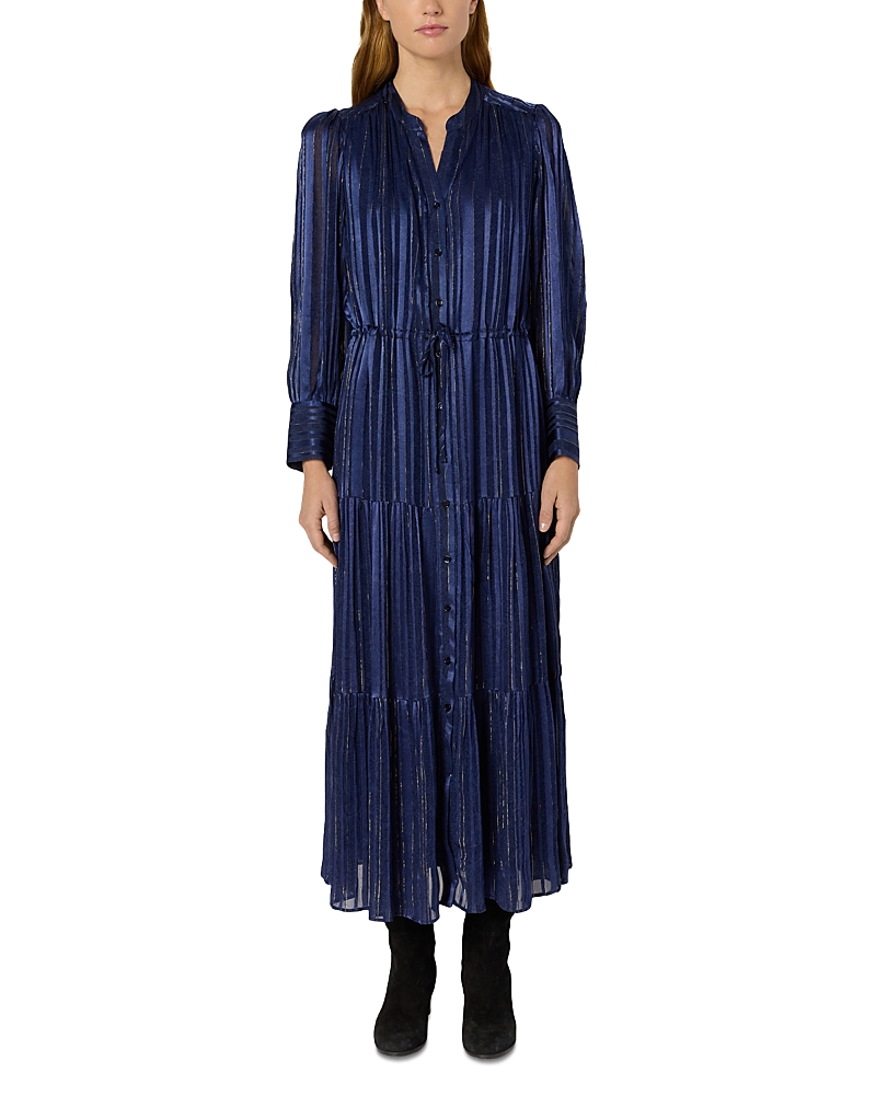 Gerard Darel Lydie Button Front Dress In Blue