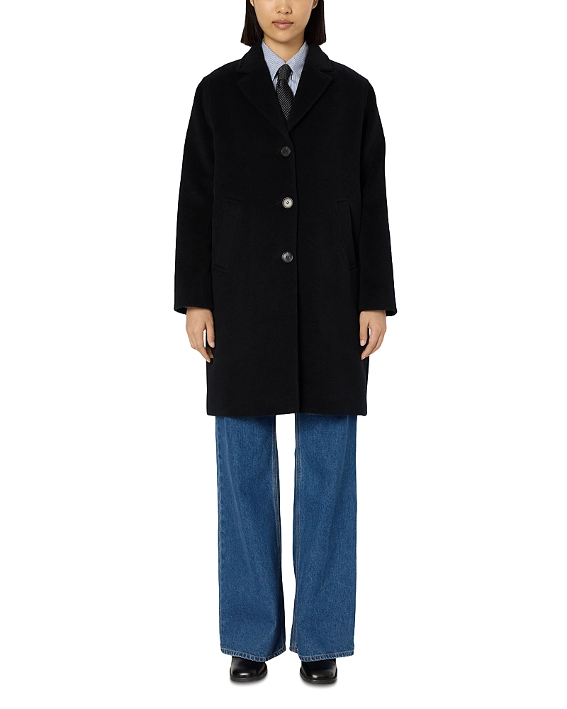 Gerard Darel Minaelle Wool Coat In Blue