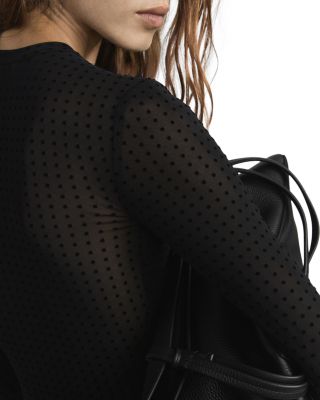 The Mesh Polka Dot Top