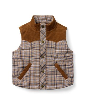 Janie and Jack Boys' The Western Plaid Vest - Baby, Little Kid, Big Kid