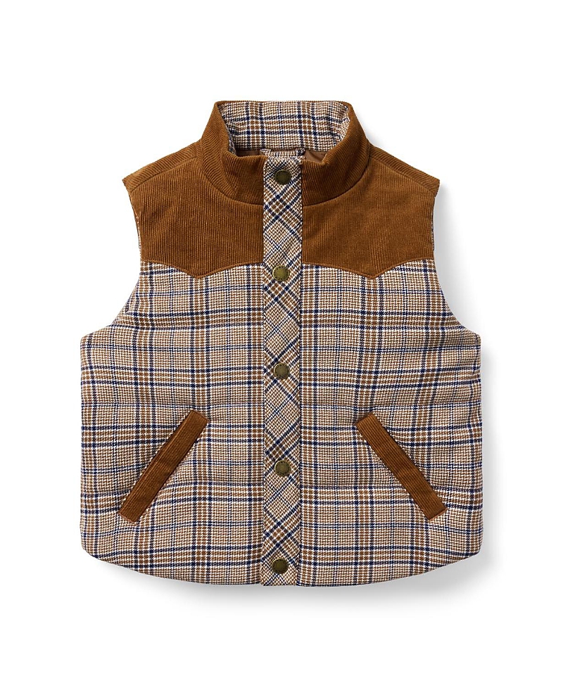 Janie and Jack Boys' The Western Plaid Vest - Baby, Little Kid, Big Kid