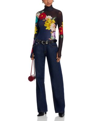 Zadie Floral Mesh Top