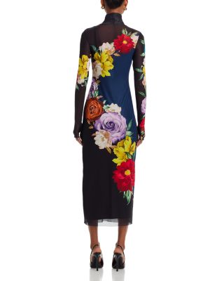 Shailene Placement Print Midi Dress