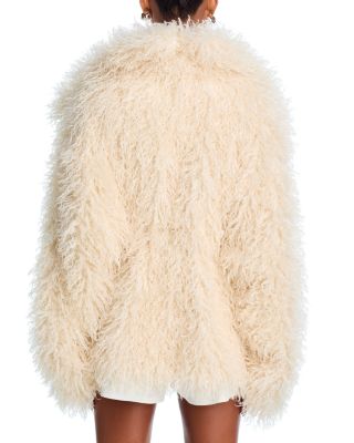 Single Breasted Faux Fur Coat