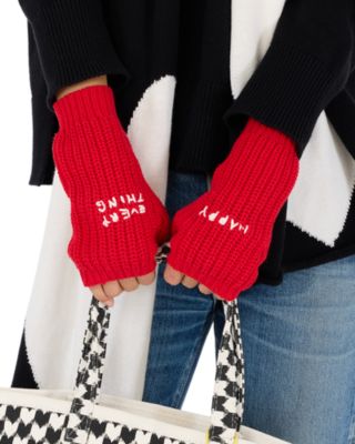Happy Everything Embroidered Mittens