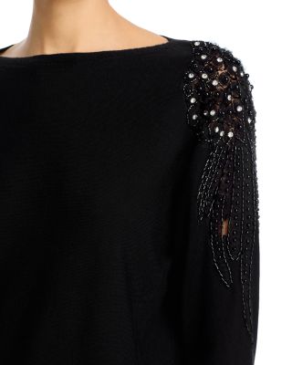 Illusion Lace Dolman Sleeve Sweater