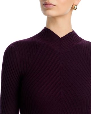 Merino Wool Ribbed Long Sleeve Top
