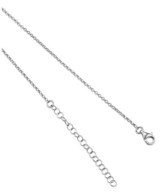  Sterling Silver Reflection Pendant Necklace, 18"