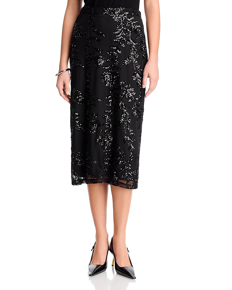 T Tahari Sequin Floral Skirt T Tahari Sequin Floral Skirt