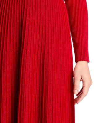 Ribbed Faux Wrap Dress