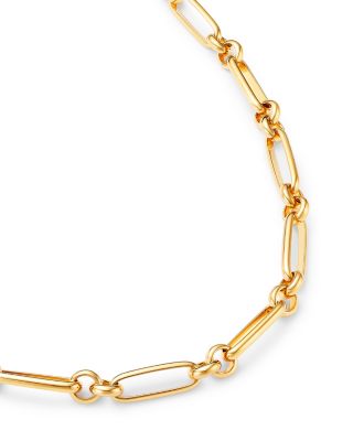 18K Yellow Gold Bold Gold Paperclip Link Chain Necklace, 18" 