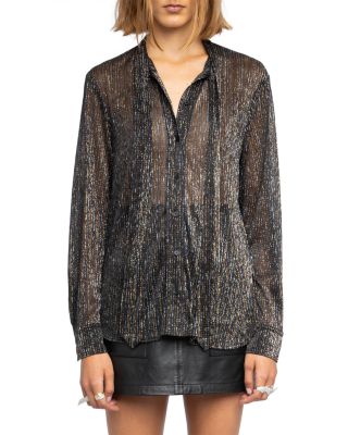 Tulba Shimmer Chiffon Shirt