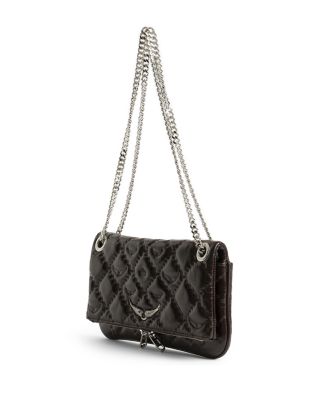 Rock II Vintage Effect Leather Monogram Clutch