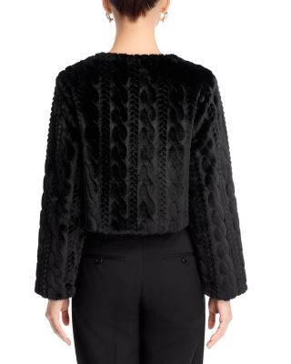 Crewneck Faux Fur Shrug