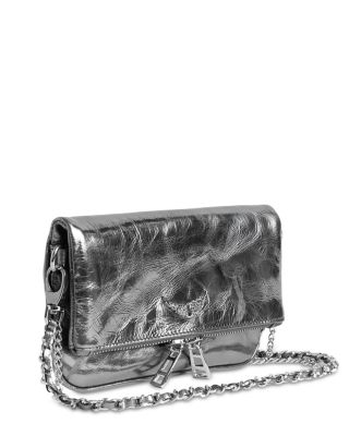 Rock Nano Vintage Effect Metallic Leather Clutch