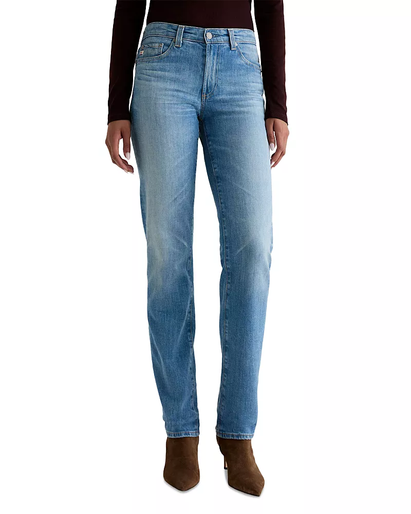 Ag Sandra Low Rise Straight Jeans in 18 Years Bisou