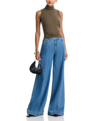 Sandy High Rise Wide Leg Jeans in Wilton