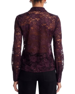 Maia Lace Button Down Blouse