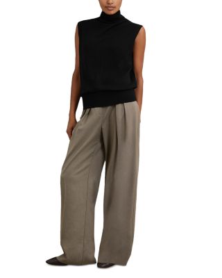 Harper Slouch Neck Sleeveless Wool Top