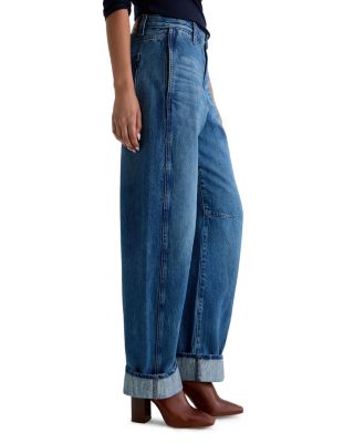 Mercer High Rise Cuffed Barrel Jeans in Nouveau