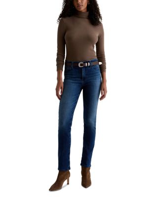 Mari Mid Rise Slim Straight Leg Jeans in Epilogue