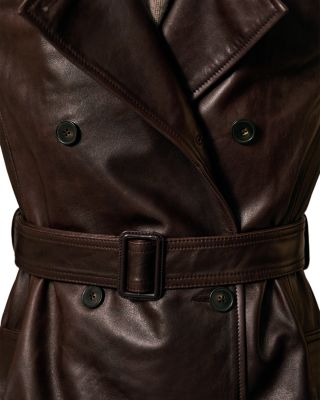 Hattie Leather Trench Coat
