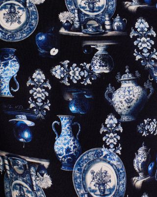 Ressi Short Sleeved Porcelain Print Crewneck Tee