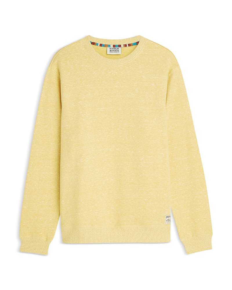 Scotch & Soda Melange Crewneck Sweatshirt In Yellow