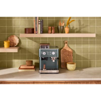 Semi Automatic Espresso Machine with Burr Grinder