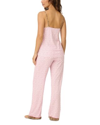 x PQ Swim Contrast Trim Floral Cami &amp; Pant Pajama Set